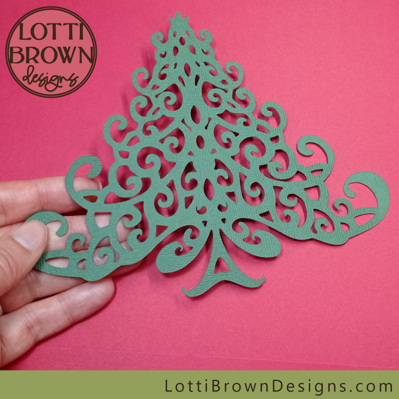 Intricate Xmas tree SVG cut file template