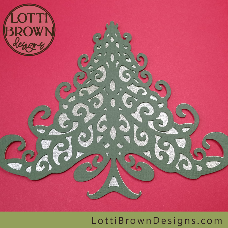 Swirly Xmas tree SVG file