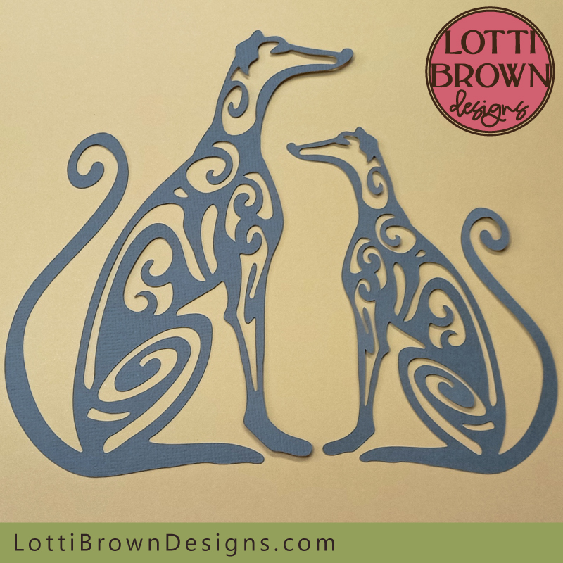 Art nouveau or art deco greyhound cut file