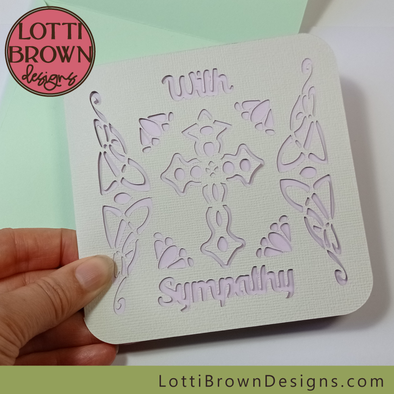 Sympathy card SVG for Cricut and other cutting machines