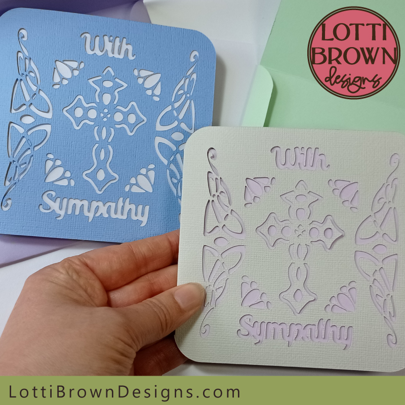 SVG template for sympathy card for Cricut and other cutting machines