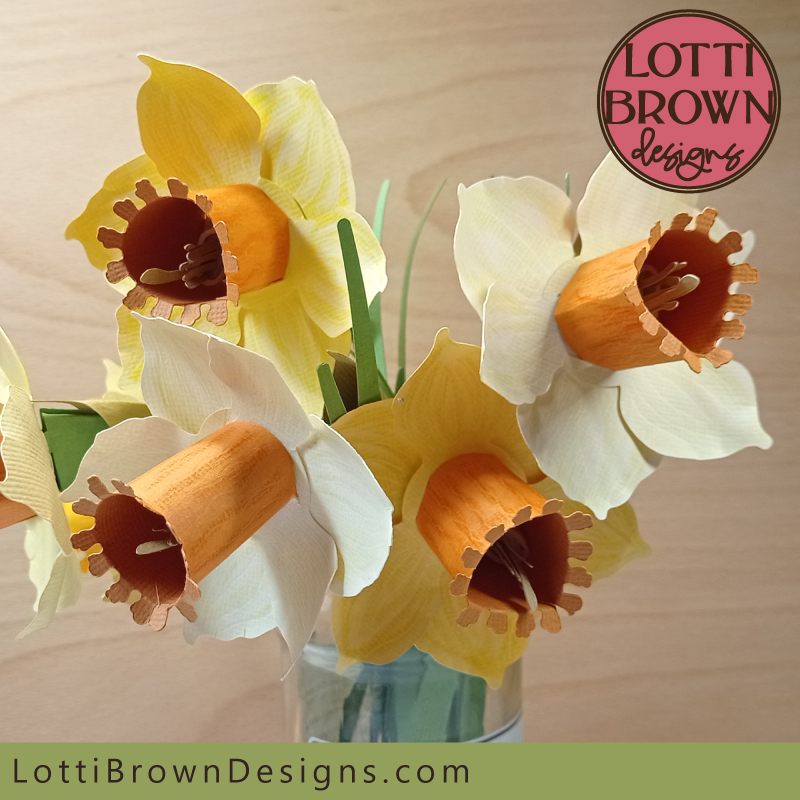 Papercraft daffodil templates