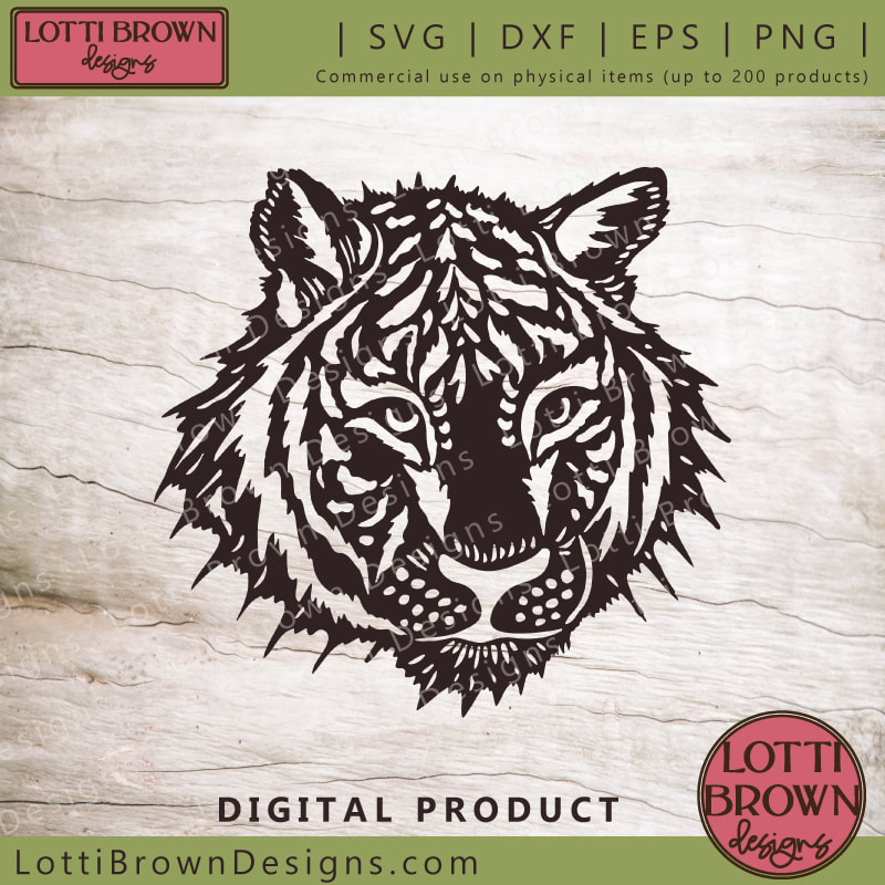 Tiger face SVG file