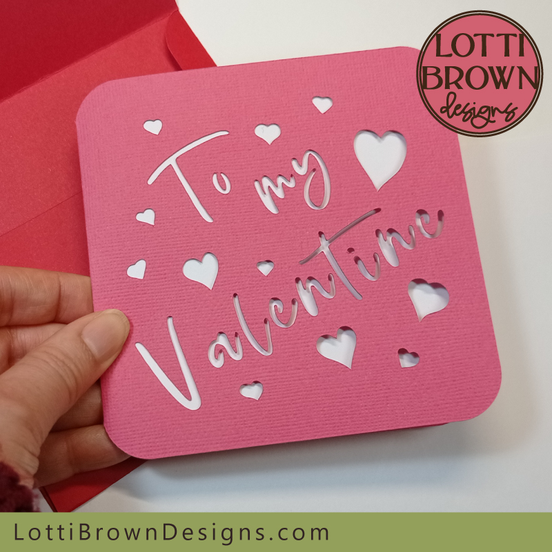 To my Valentine' card making idea - looks romantic in pink