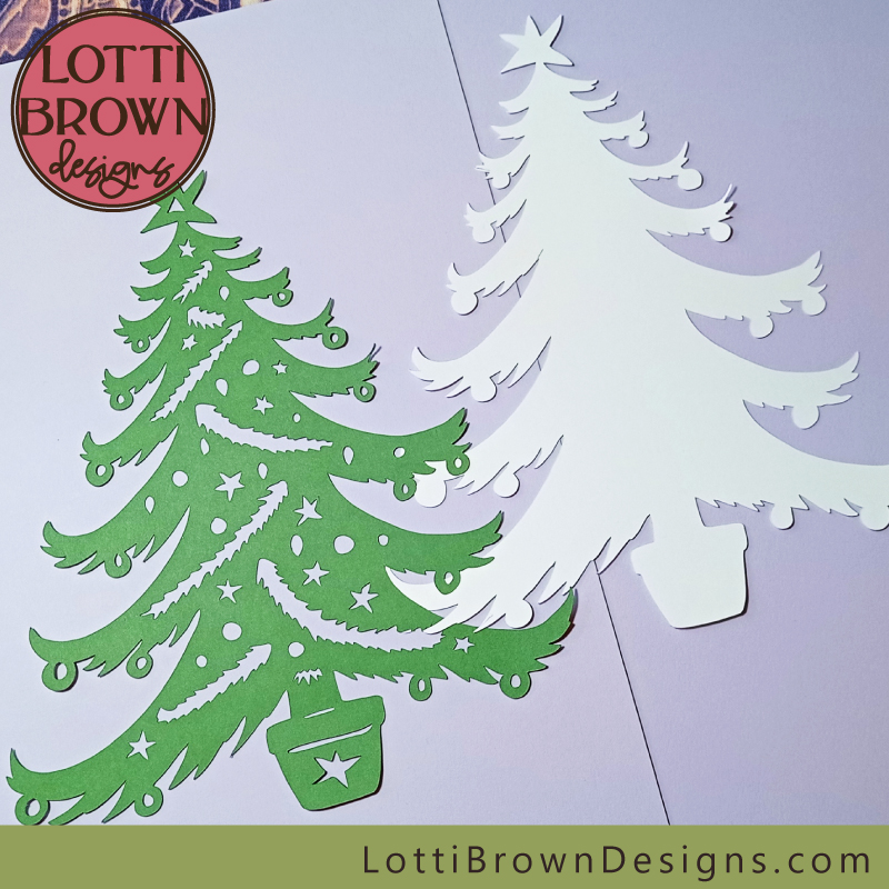 Traditional Christmas tree papercuts