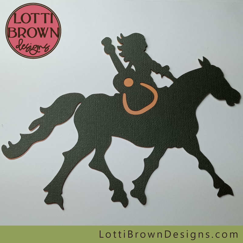 Western cowgirl on horse SVG