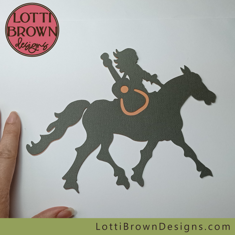 Girl riding horse SVG