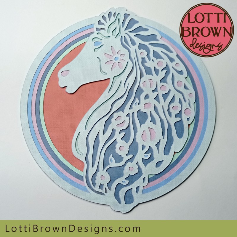 Mystical horse face SVG design