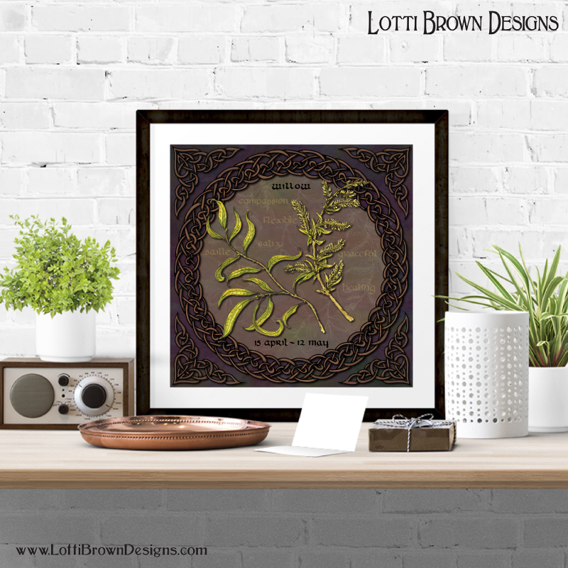 Celtic tree calendar Willow art print