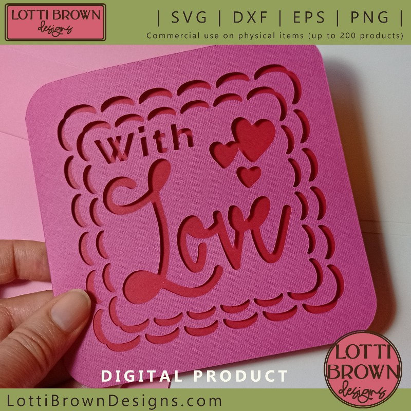 With Love card template