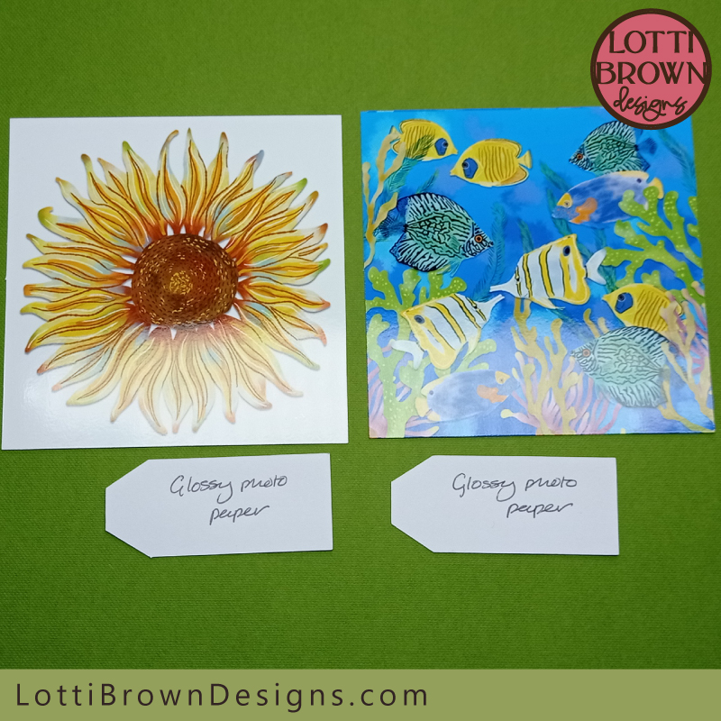 Glossy photo paper for print and cut