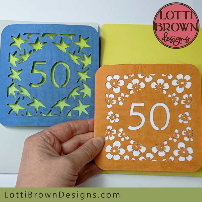 50th birthday card templates