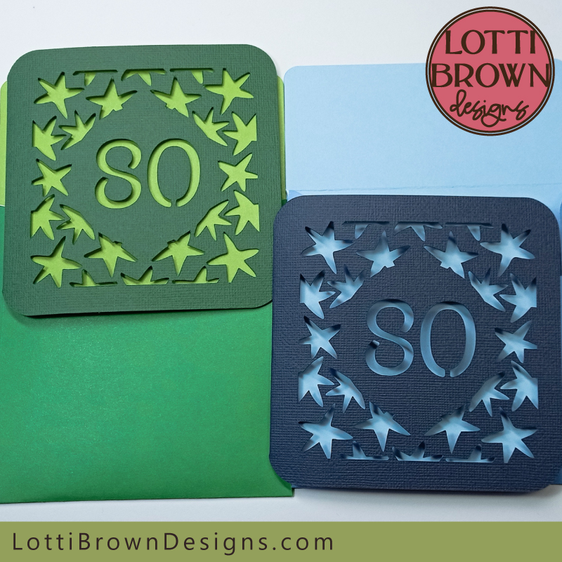 Unisex 80th birthday card template Unisex 80th card template