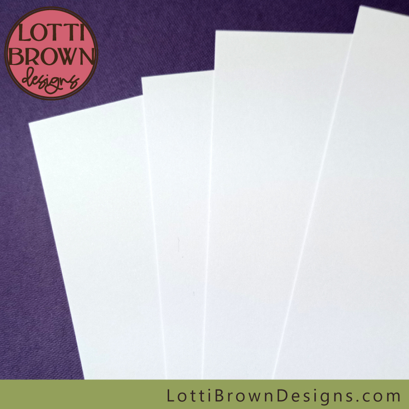 Basic white cardstock for cutting with Cricut - smooth 160gsm