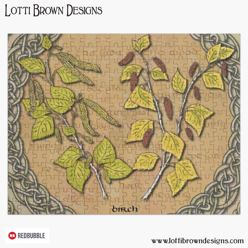 Celtic birch tree jigsaw