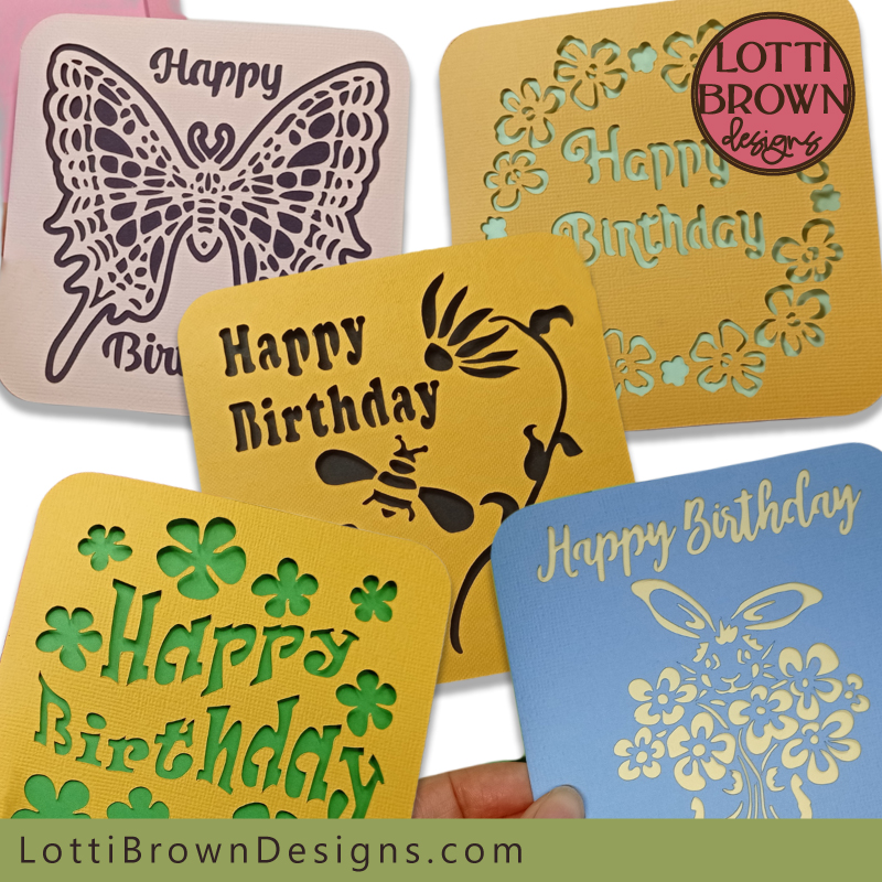 Pretty birthday card bundle #2