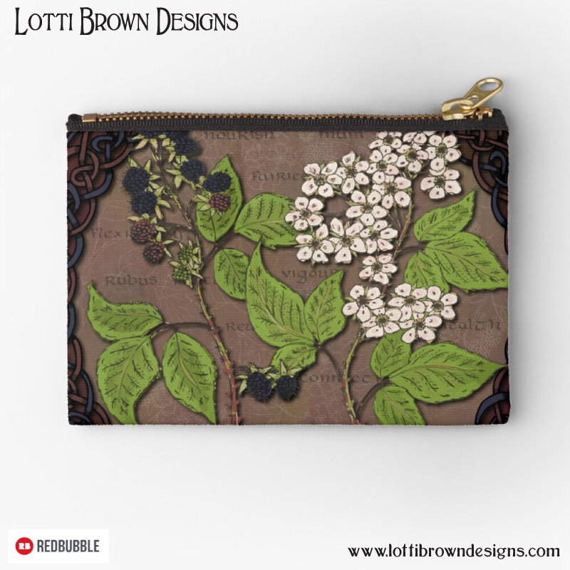 Blackberry fabric pouch