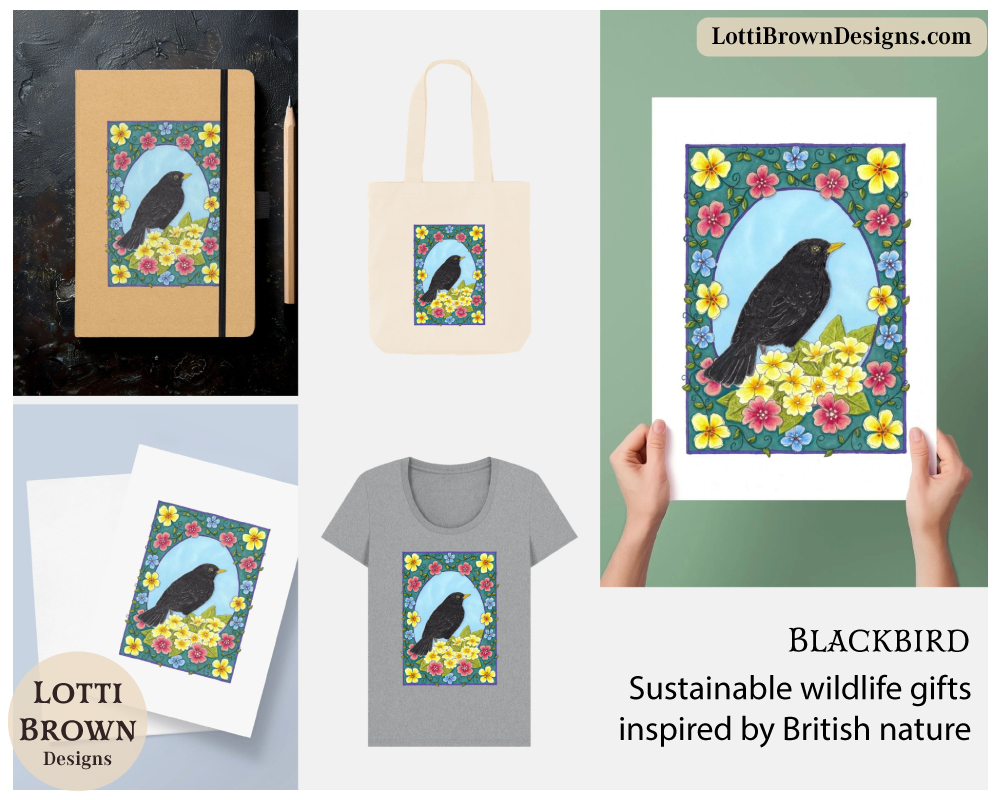 Blackbird art prints and products