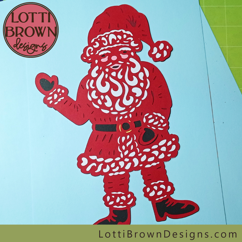 Layered cardstock Santa Claus SVG