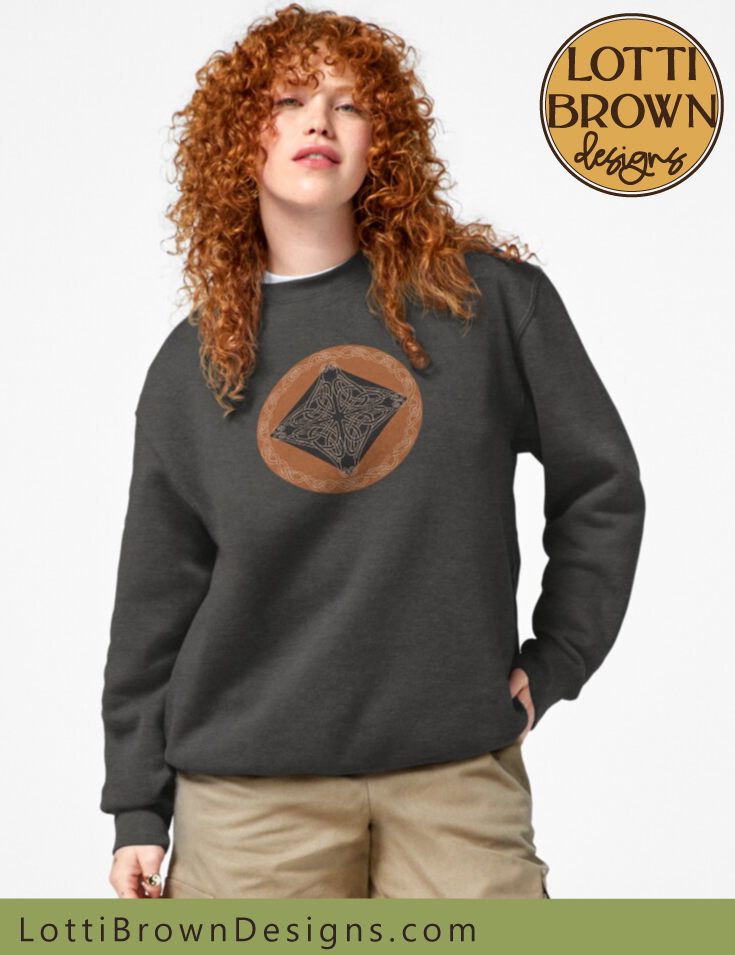Celtic knotwork unisex sweater for history lover