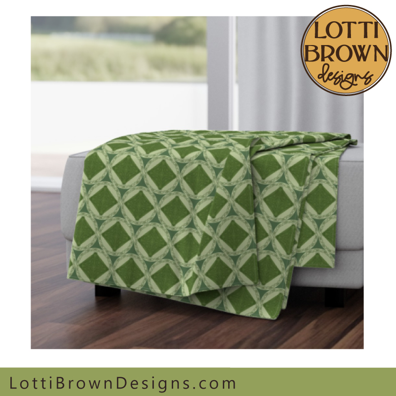 Celtic fabrics in green