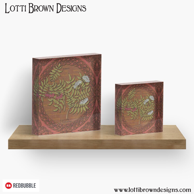 Celtic rowan acrylic art blocks