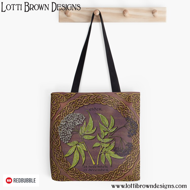 Elder tree tote bag