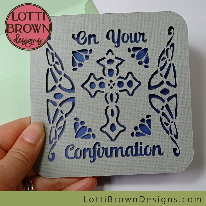 Confirmation card template for Cricut