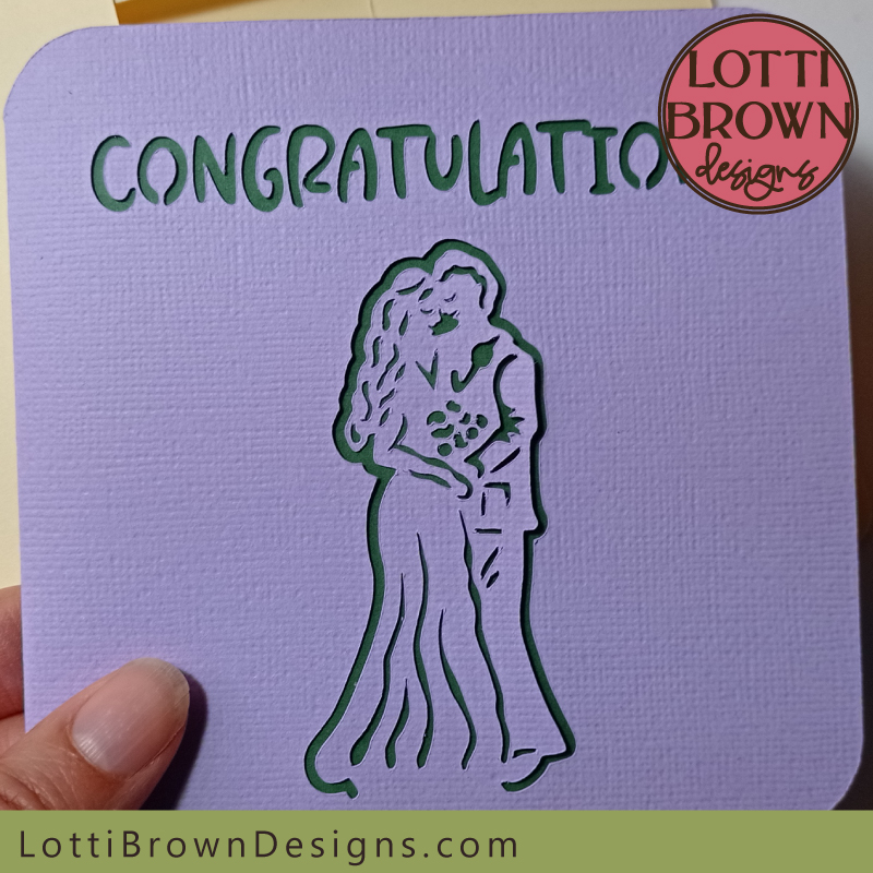 Cut-out wedding card design