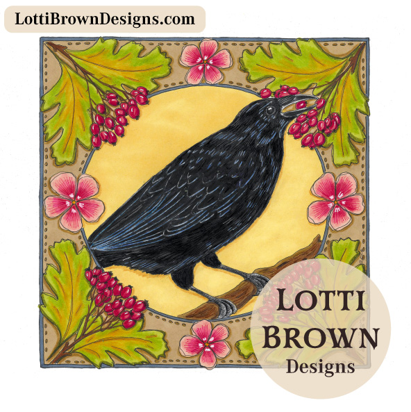 Crow art by Lotti Brown