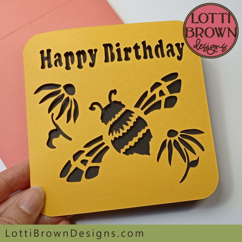 Cute bumblebee card template