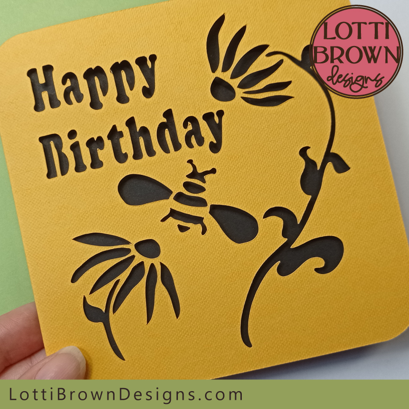 Little bee card file SVG