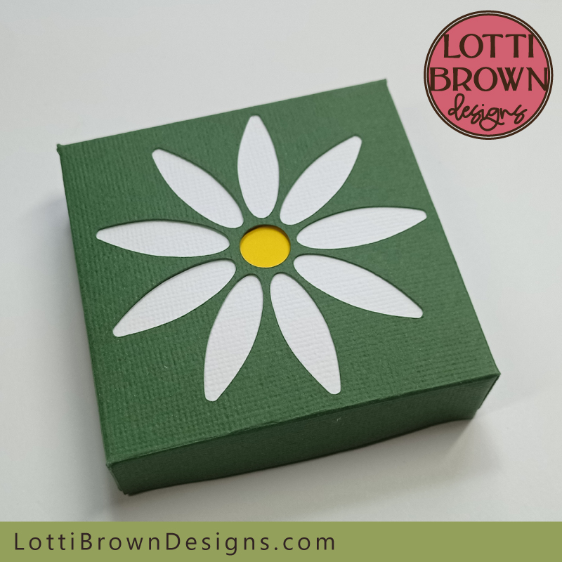 Cute daisy gift box cut file