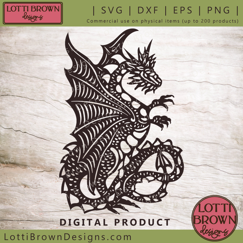 Standing dragon SVG