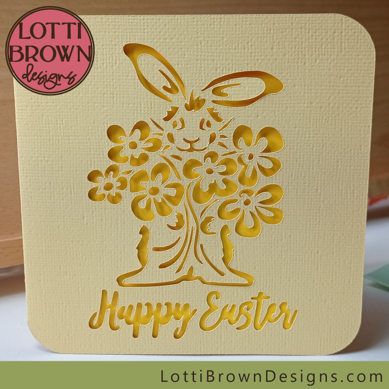 Easter card SVG template