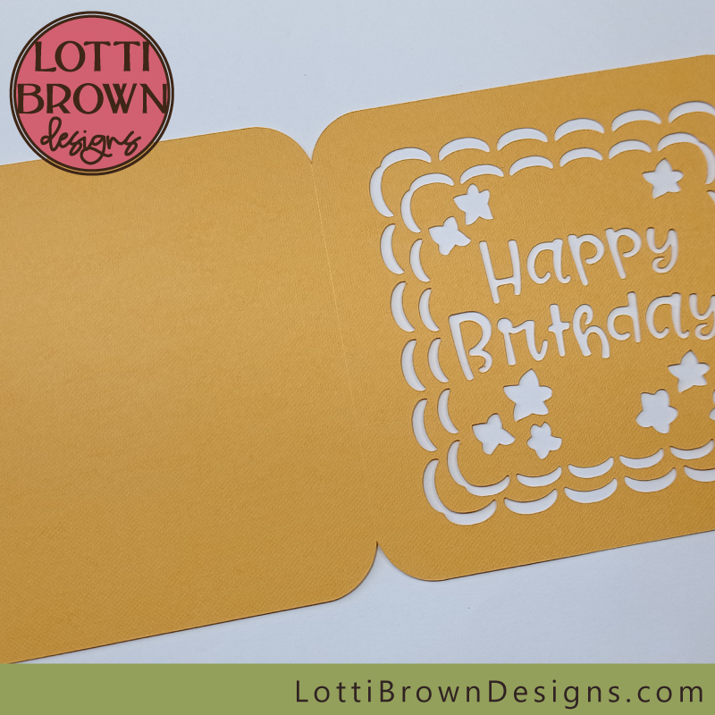 Outer card birthday card