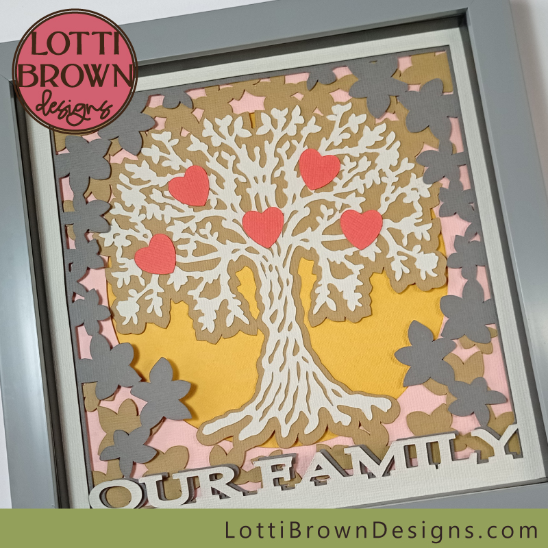 Family tree shadow box project to make