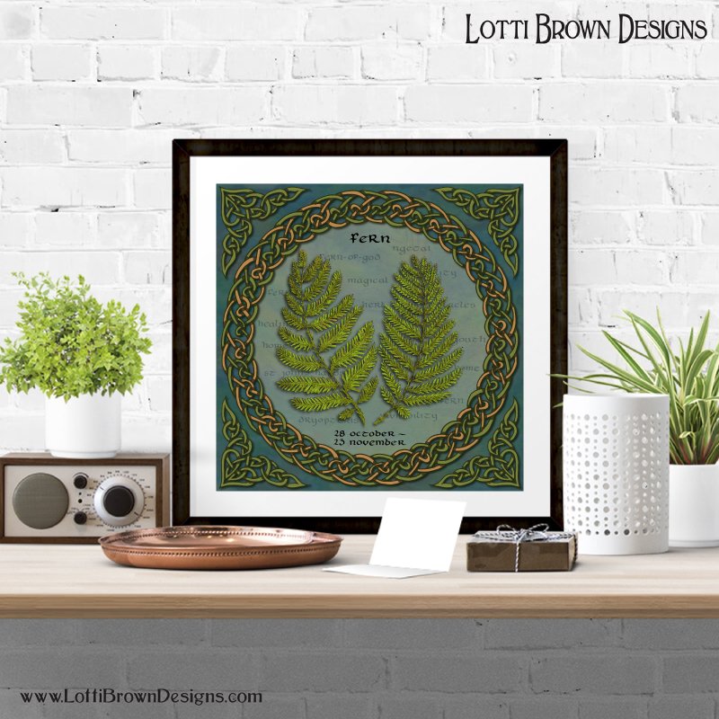 Celtic fern art 28th October to 23rd November Celtic fern art