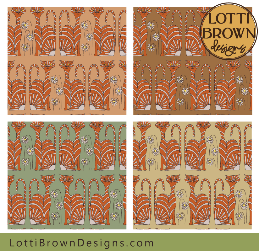 Ginger cat fabrics - soft colors