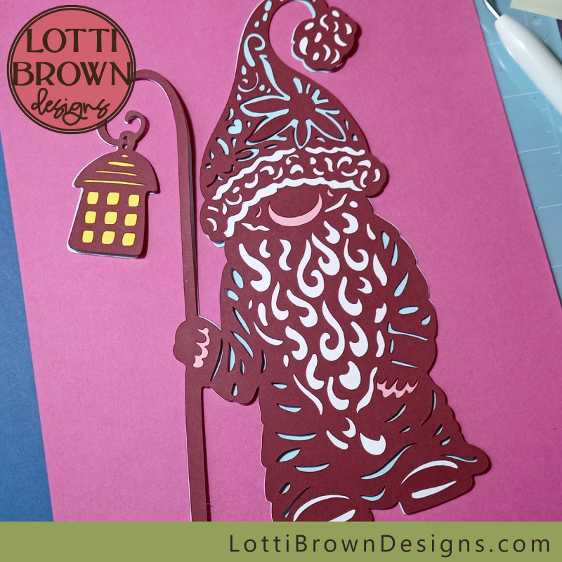 Gnome cardstock project for Cricut