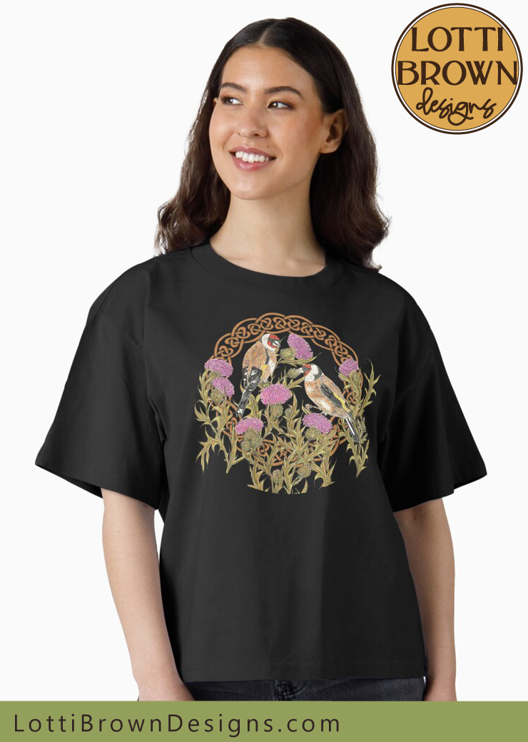Goldfinches boxy T-shirt