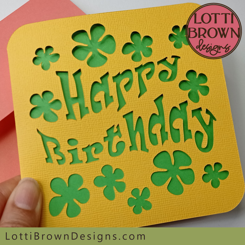 Wish someone special a groovy happy birthday with this cool retro birthday card SVG template for Cricut and other cutting machines or cutting by hand...