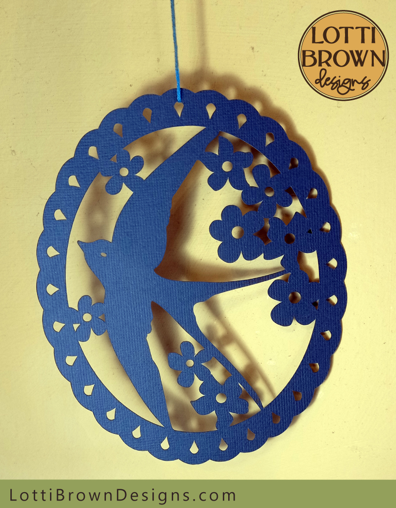 Swallow paper hanging decoration