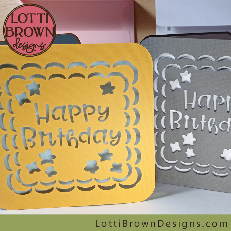 Easy birthday card tutorial for Cricut