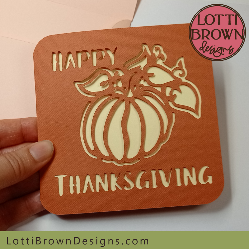Happy Thanksgiving card SVG file