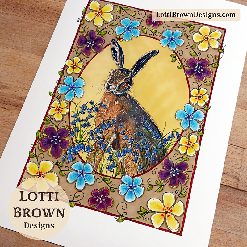 Hare art print - creature of the harvests
