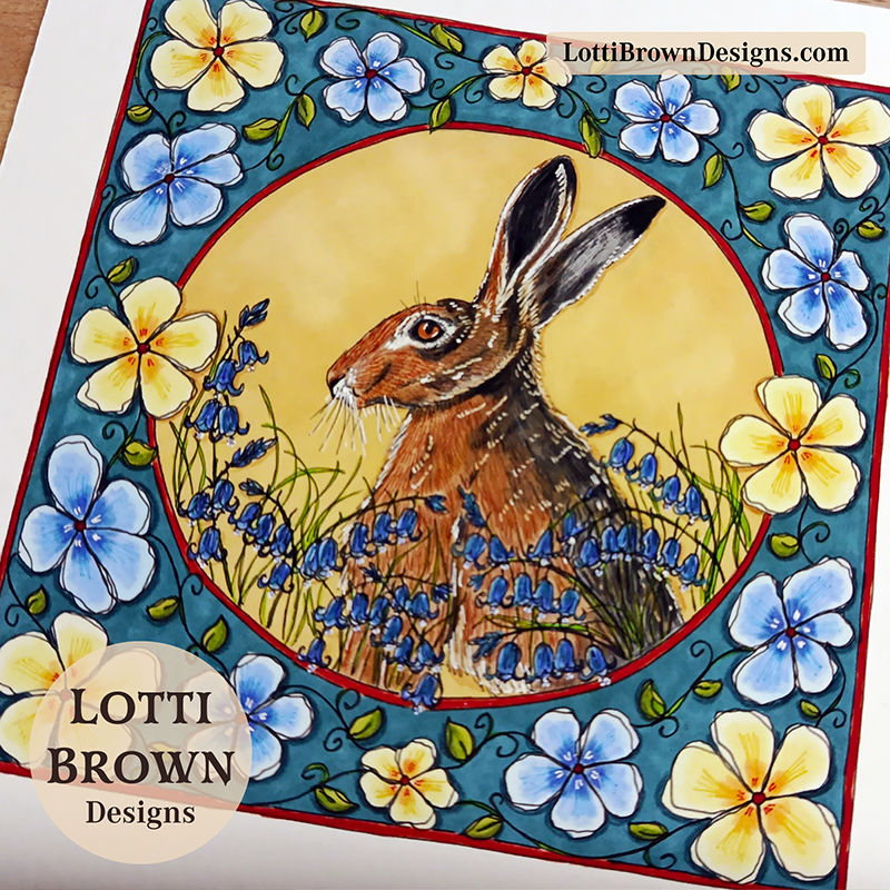 Hare art by Lotti Brown