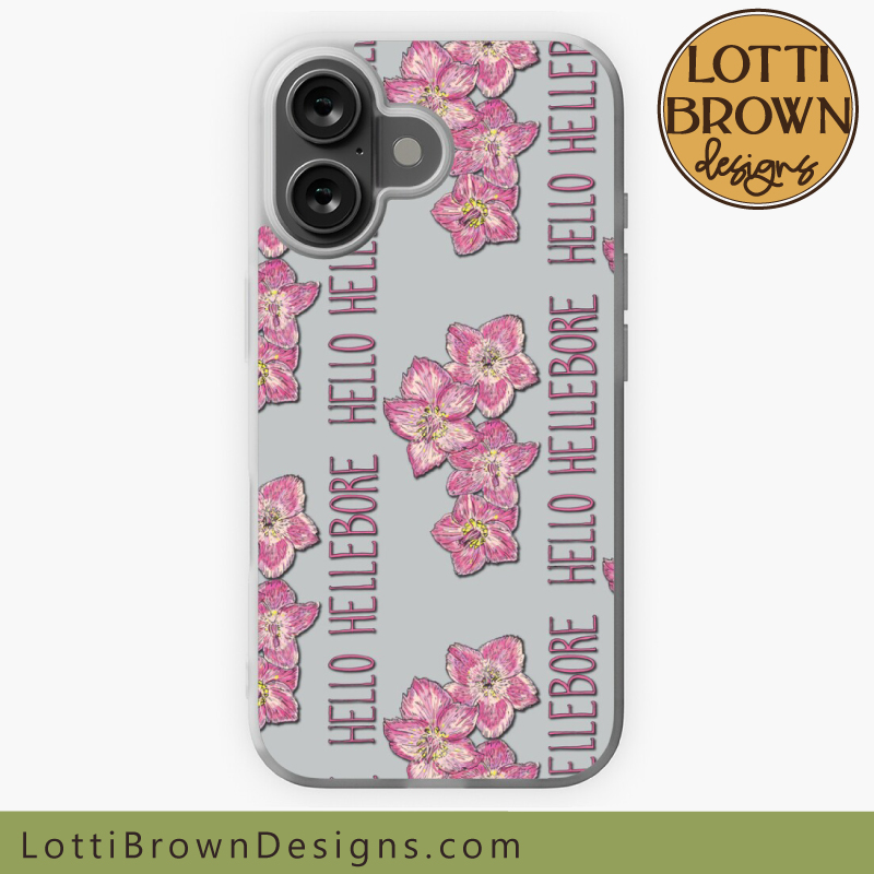 Hellebore floral phone case