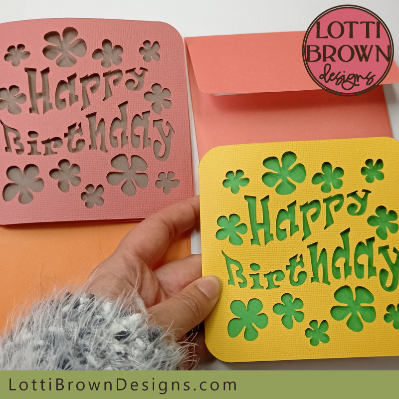 Groovy birthday card template