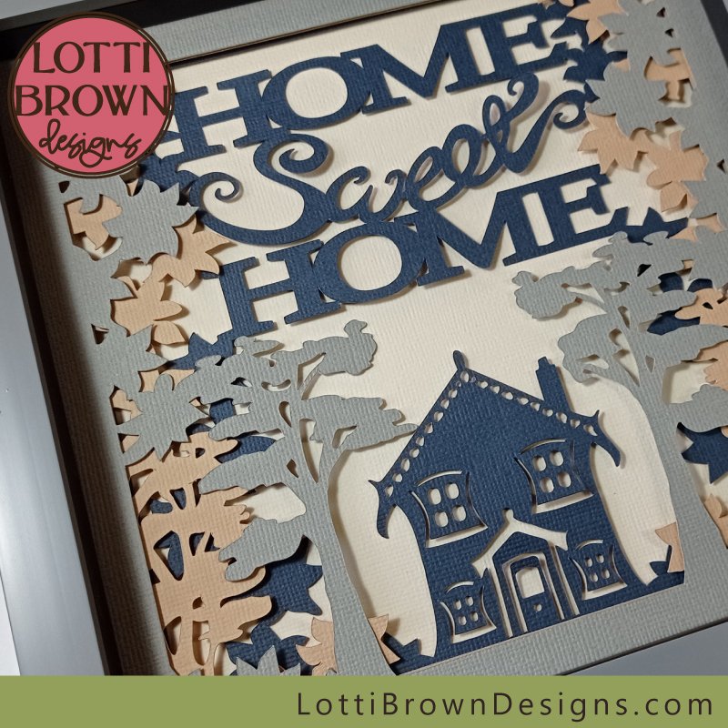 Home Sweet Home shadowbox project